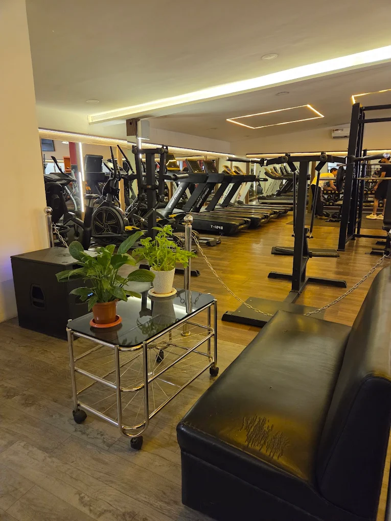 Cardio zone with treadmills and cross trainers